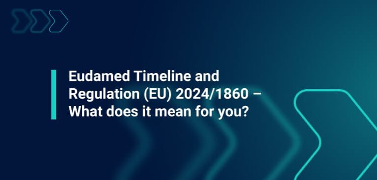 Eudamed Timeline and Regulation (EU) 2024/1860 blog graphic