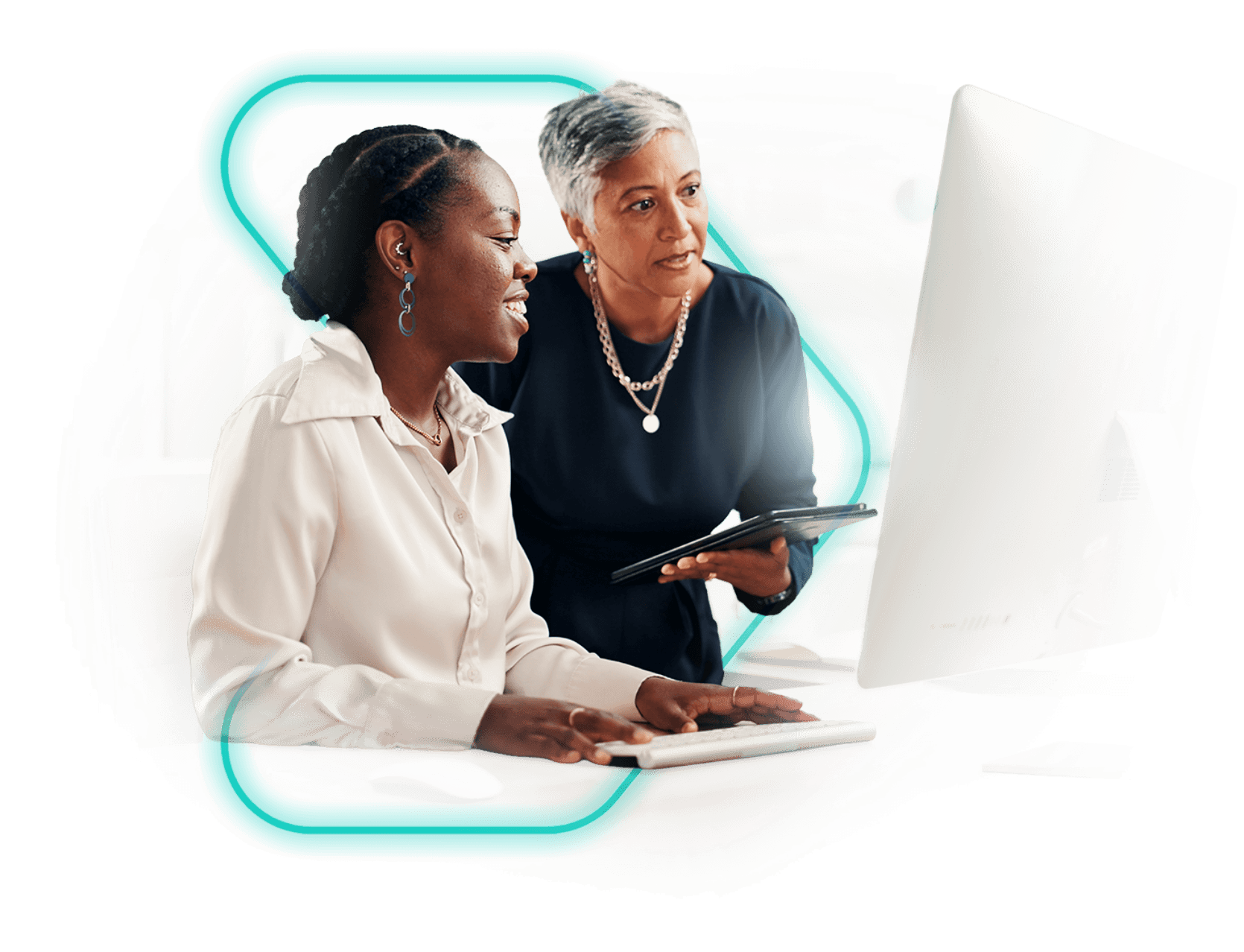 smiling office staff